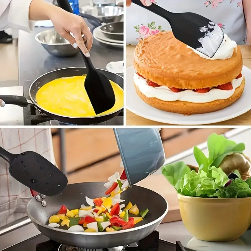 6 PIS Silicone Kitchen Spatula (Black)