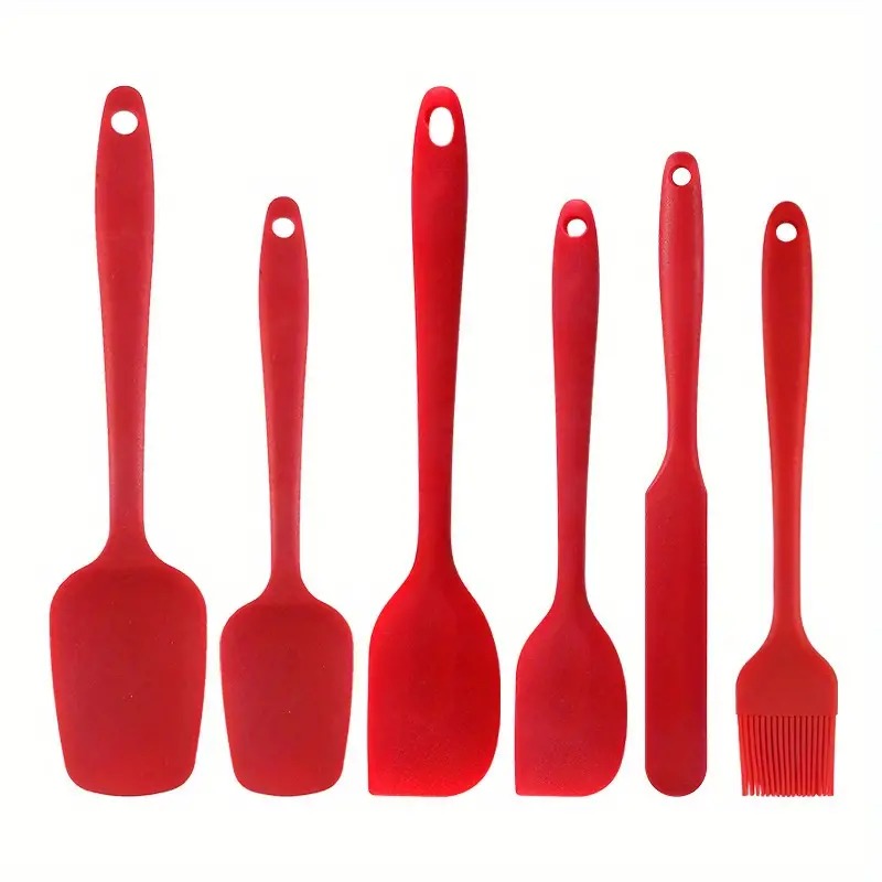 6 PIS Silicone Kitchen Spatula (Red)