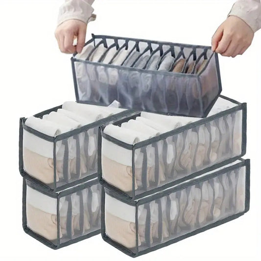 7 Grids Foldable Drawer Dividers Cloth Organizers