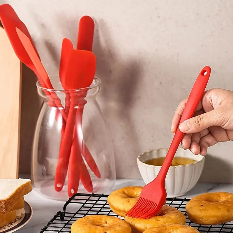 6 PIS Silicone Kitchen Spatula (Red)
