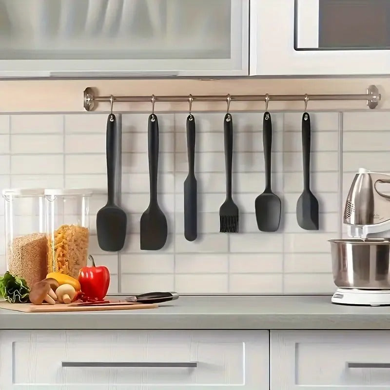 6 PIS Silicone Kitchen Spatula (Black)