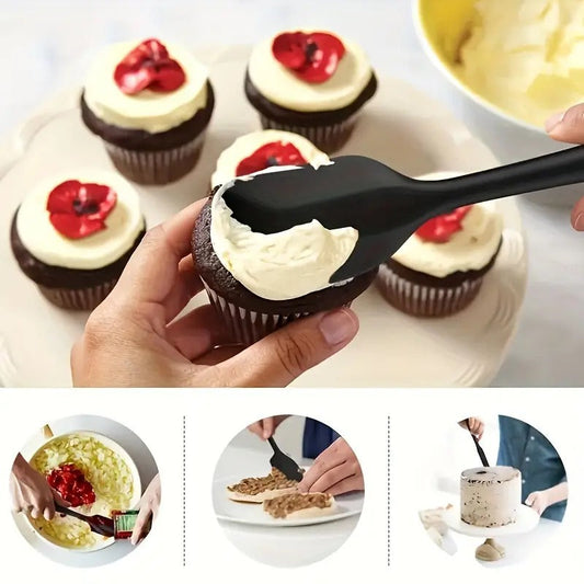 6 PIS Silicone Kitchen Spatula (Black)