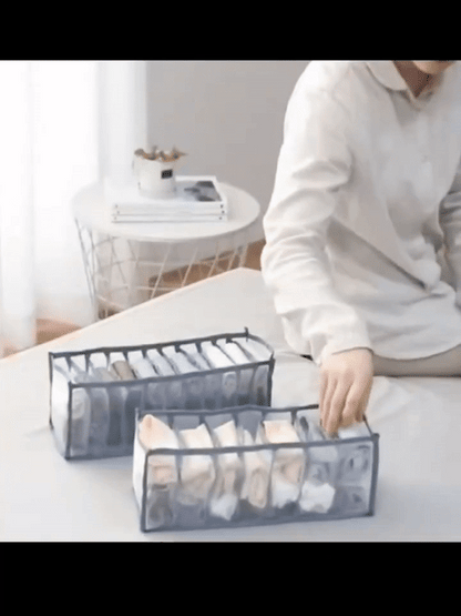 7 Grids Foldable Drawer Dividers Cloth Organizers